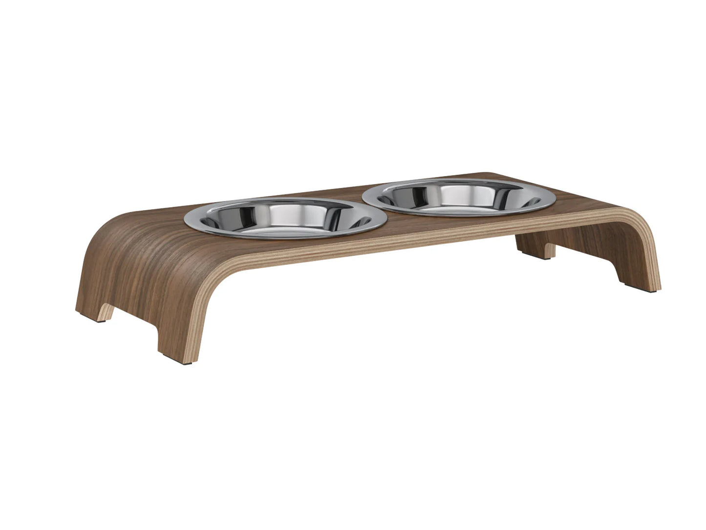 catBar Nussbaum mit Edelstahl