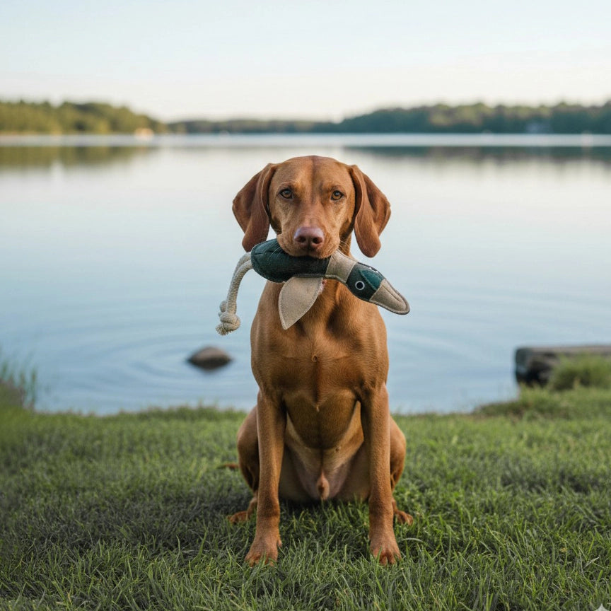 Hundespielzeug aus Leder „Ente“