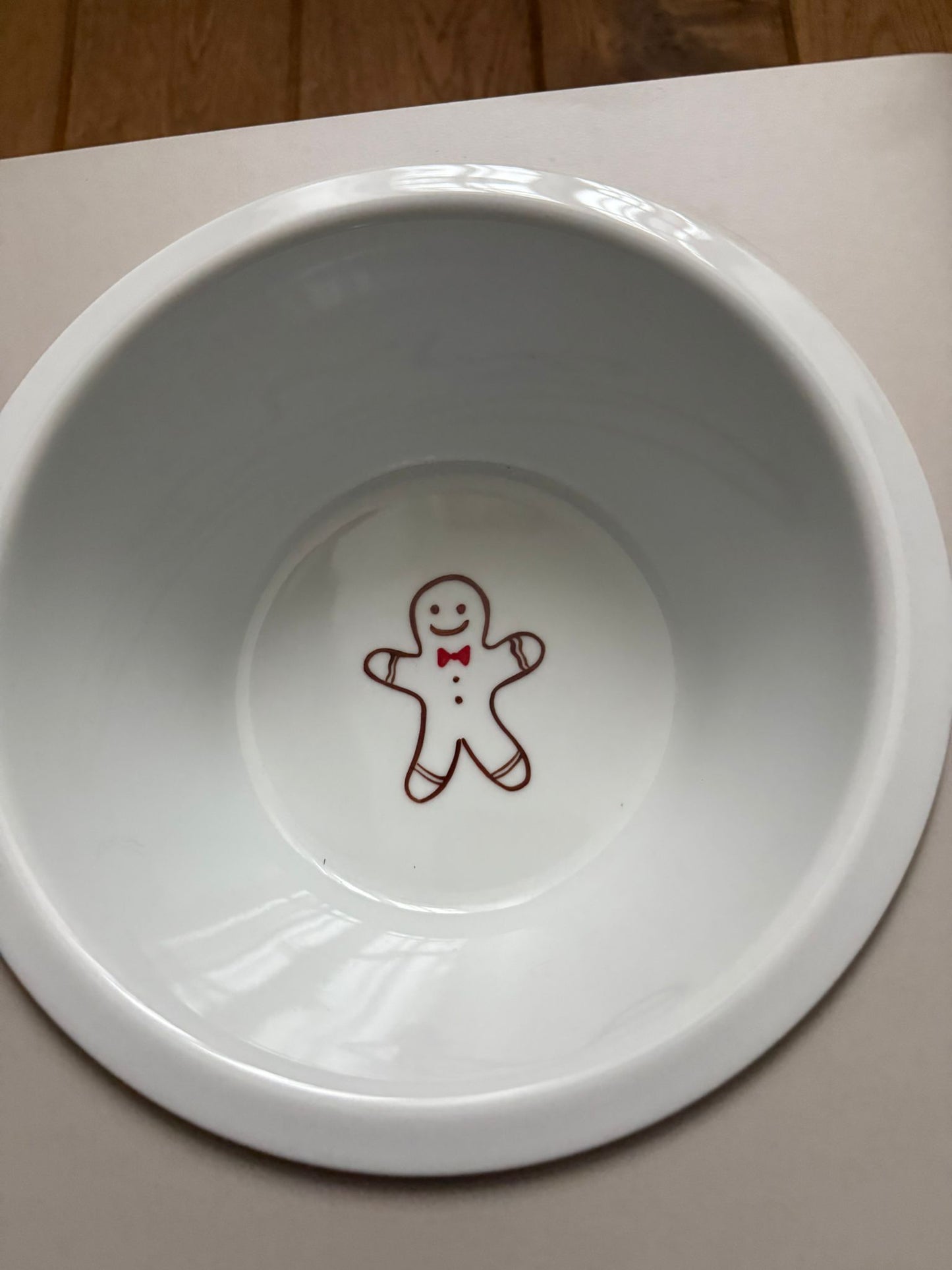 Porzellannapf für dogBar M und M-Small "Gingerbread Man" handbemalt limited edition