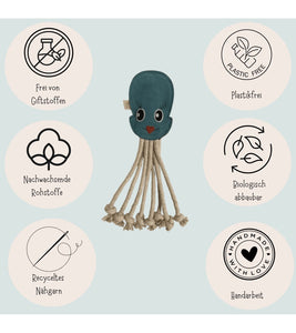 Oktopus "Karla Krake" - 2in1 Hundespielzeug & Dummy