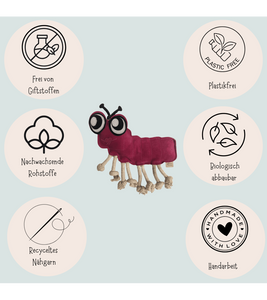 Hundespielzeug "Ruby Raupe"