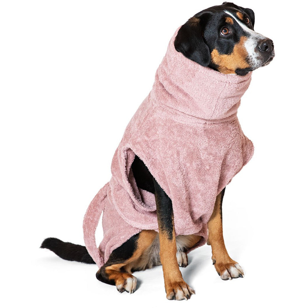 Hundebademantel aus Bio-Baumwolle "Pink Berry" - Lottes Liebling (Inh. Marion Ots)
