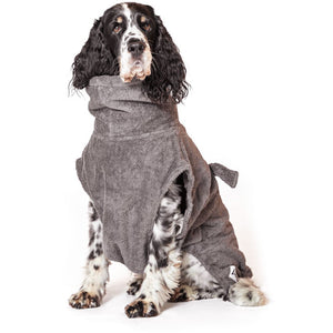 Hundebademantel aus Bio-Baumwolle "Stone Grey" - Lottes Liebling (Inh. Marion Ots)