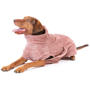 Hundebademantel aus Bio-Baumwolle "Pink Berry" - Lottes Liebling (Inh. Marion Ots)