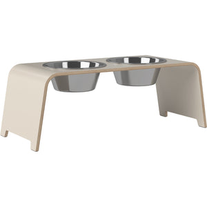 dogBar® HPL cashmere grey mit Edelstahl