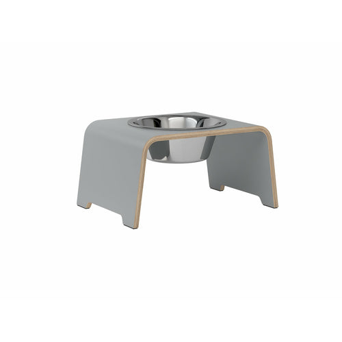 dogBar® Single grau mit Edelstahl