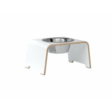 Load image into Gallery viewer, dogBar® Single weiß mit Edelstahl