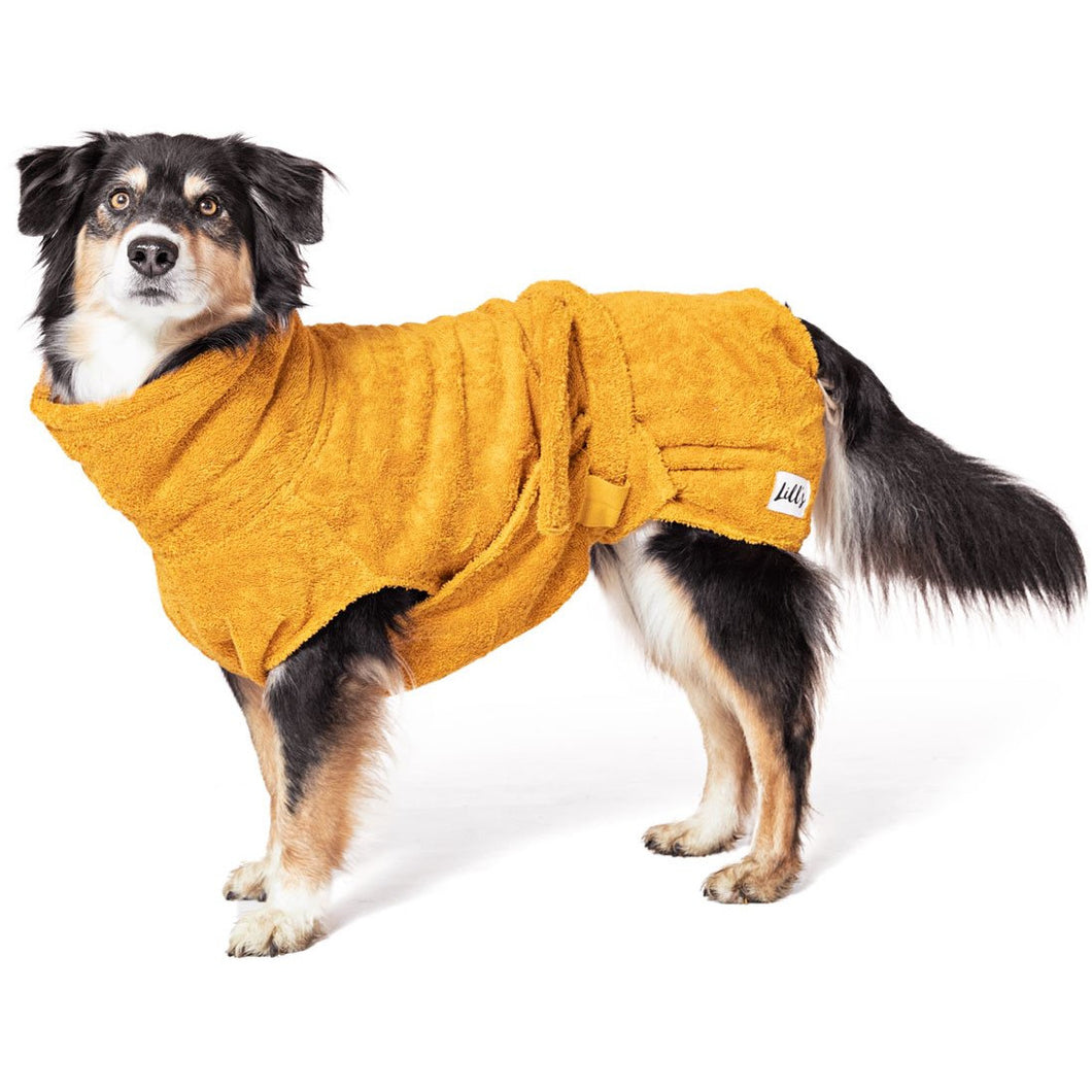 Hundebademantel aus Bio-Baumwolle „Amber“